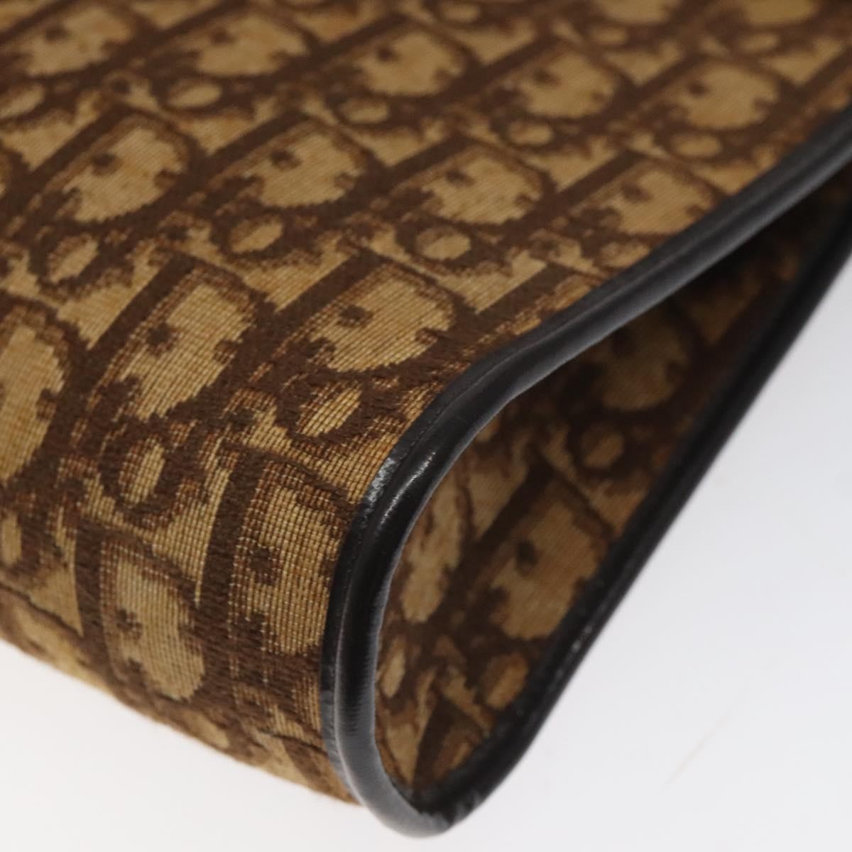 Christian Dior Vintage Trotter Shoulder Bag Canvas, BROWN, CANVAS, Shoulder bag