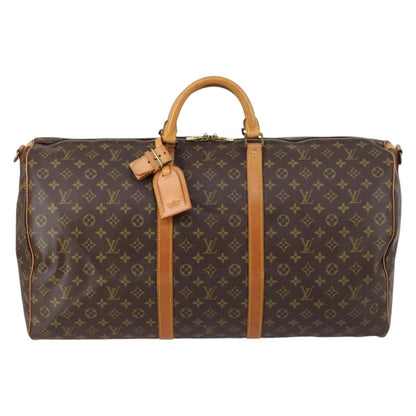 Louis Vuitton Keepall Bandouliere Bag Monogram Canvas, BROWN, CANVAS, Travel bag