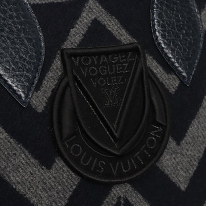Louis Vuitton Vail Blanket Cabas Wool with Leather, NAVY, WOOL, Tote bag