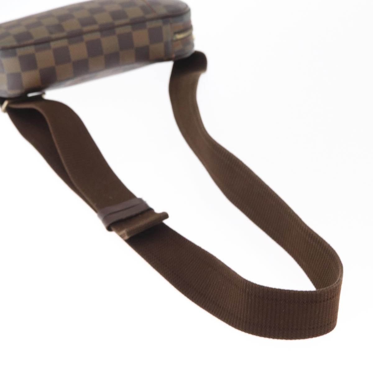 Louis Vuitton Pochette Gange Damier, BROWN, CANVAS, Clutche & pouche