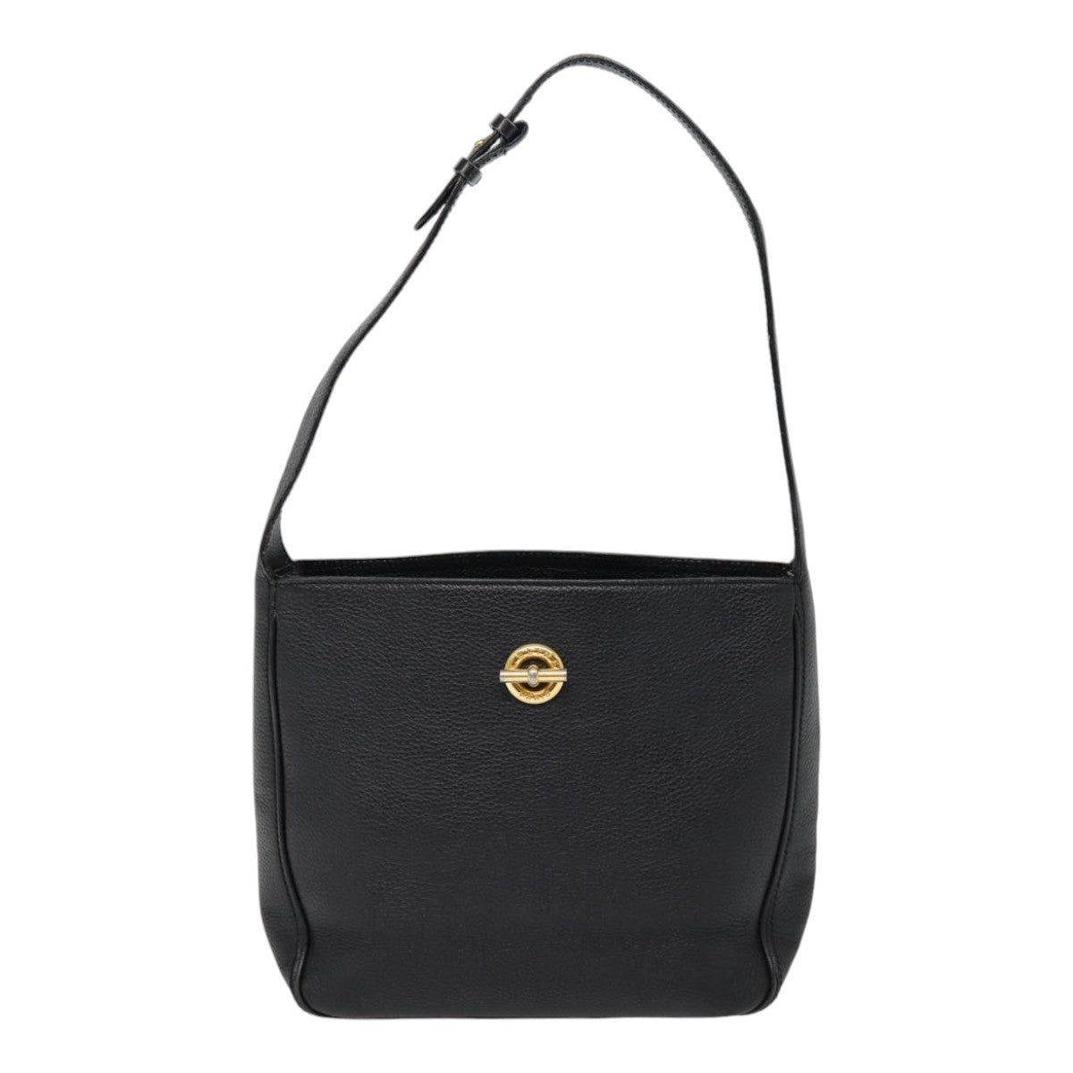 Celine Shoulder Bag Leather, BLACK, LEATHER, Shoulder bag