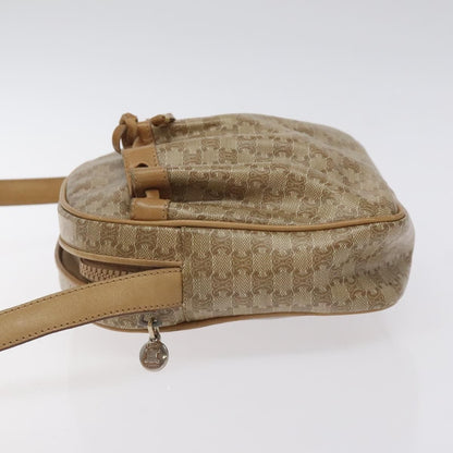 Celine Vintage Macadam Shoulder Bag Macadam Canva  Vinyl, BEIGE, PVC, Shoulder bag
