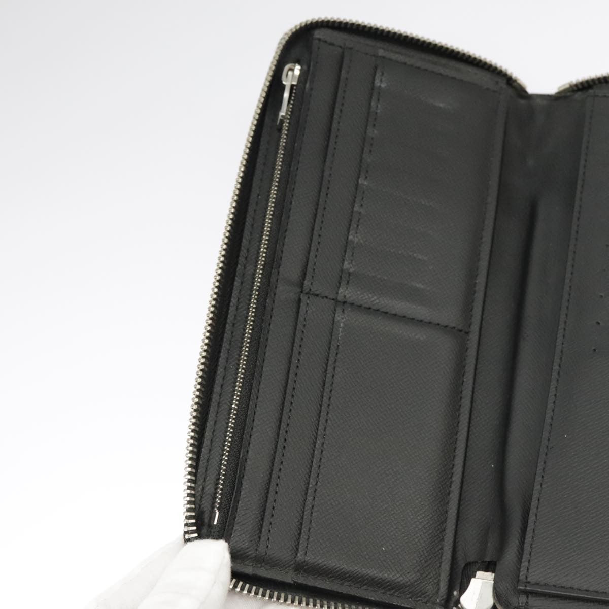 Louis Vuitton Zippy wallet vertical Damier Graphite, BLACK, CANVAS, Wallets
