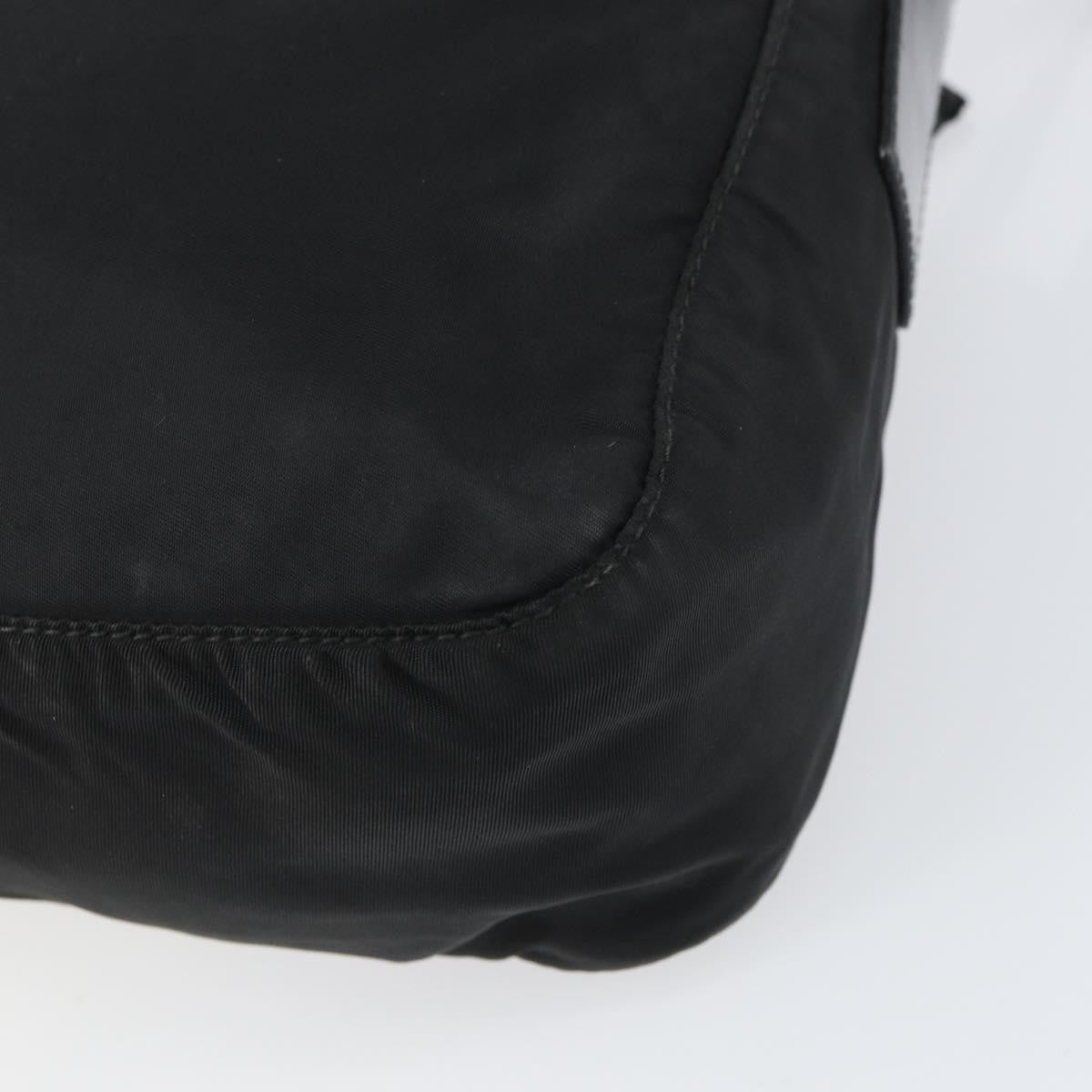Prada Front Zip Messenger Bag Tessuto, BLACK, NYLON, Shoulder bag