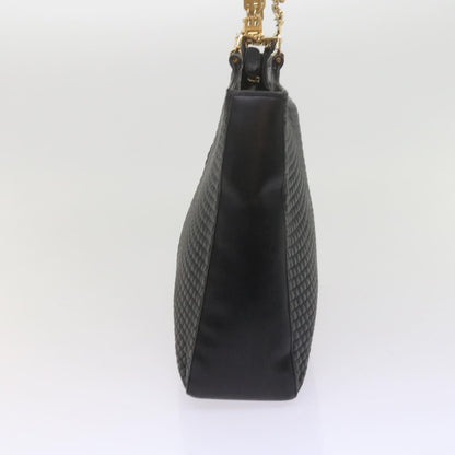 Bally Vintage Chain Shoulder Bag Quilted Leather, BLACK, LEATHER, Tote bag