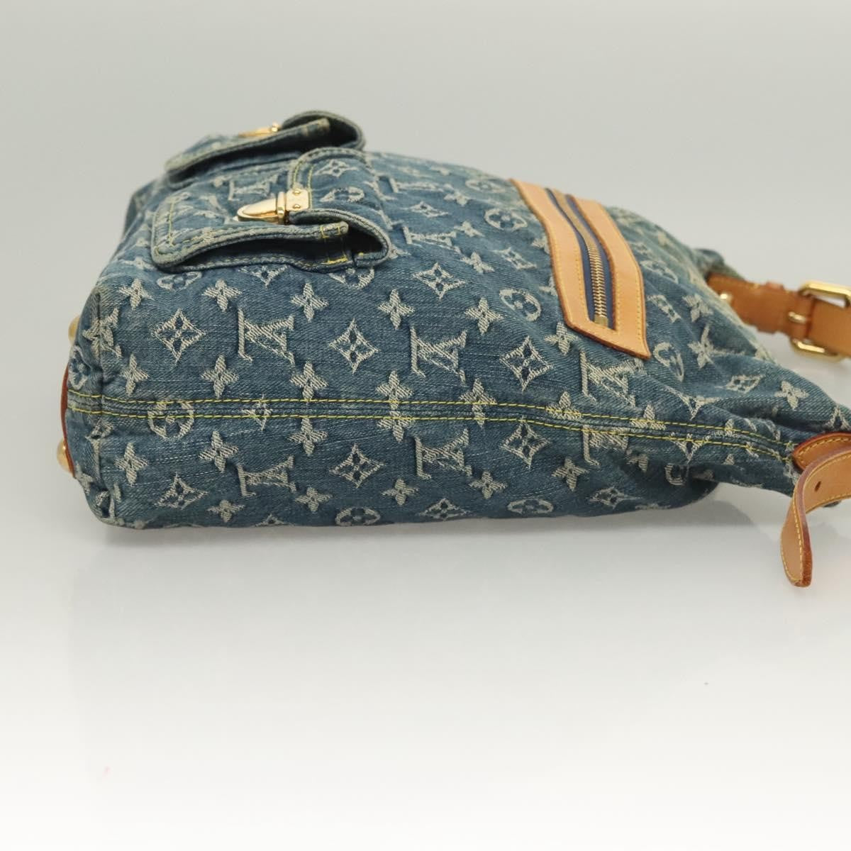 Louis Vuitton Baggy Handbag Denim, BLUE, DENIM_JEANS, Shoulder bag