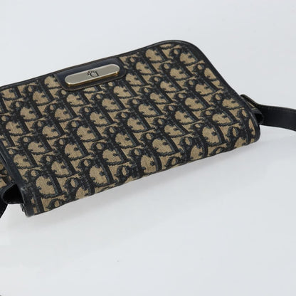 Christian Dior Vintage Trotter Shoulder Bag Canvas, NAVY, CANVAS, Shoulder bag