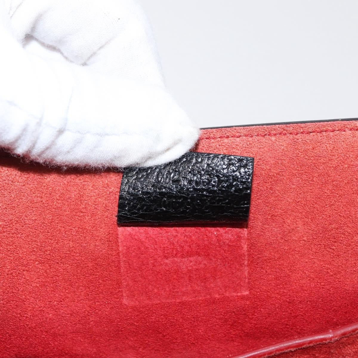 Gucci Vintage Bamboo Handle Tote Leather, BLACK, LEATHER, Tote bag