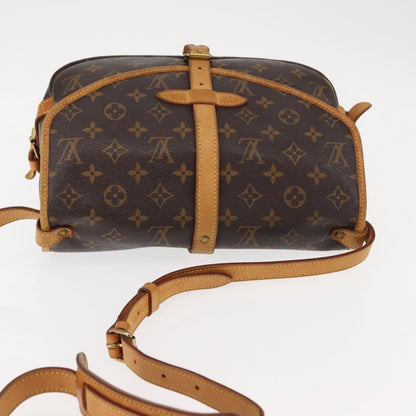 Louis Vuitton Saumur Handbag Monogram Canvas, BROWN, CANVAS, Shoulder bag