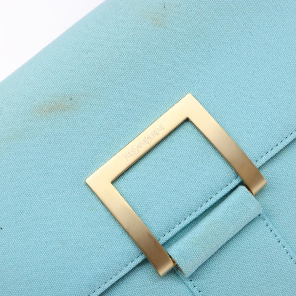 Saint Laurent Vintage Shoulder Bag Canvas, BLUE, CANVAS, Shoulder bag