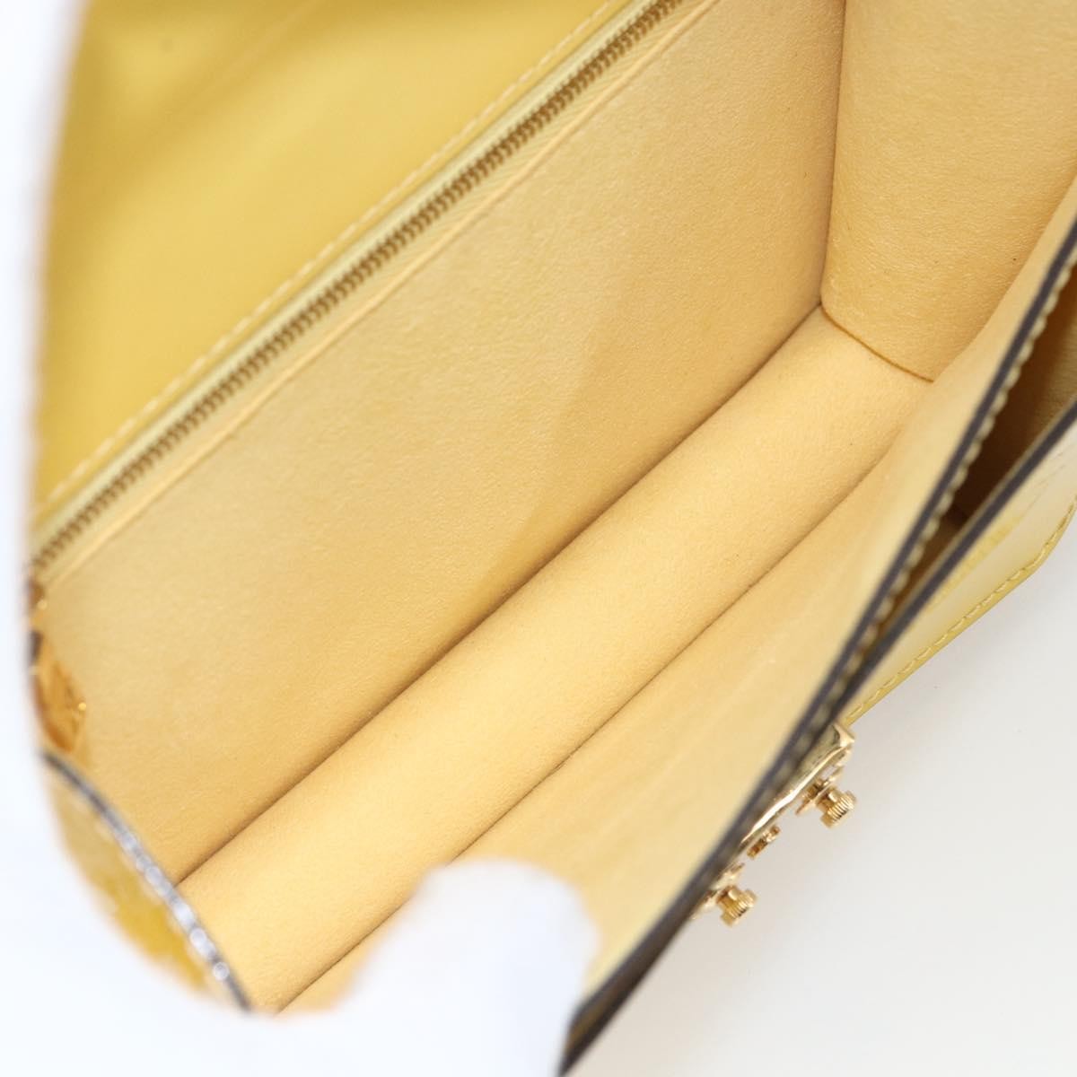 Louis Vuitton Monceau Handbag Vernis, Yellow, Patent Leather, Handbag