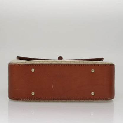 Celine Vintage Convertible Top Handle Bag Macadam Coated Canvas, BEIGE, CANVAS, Handbag