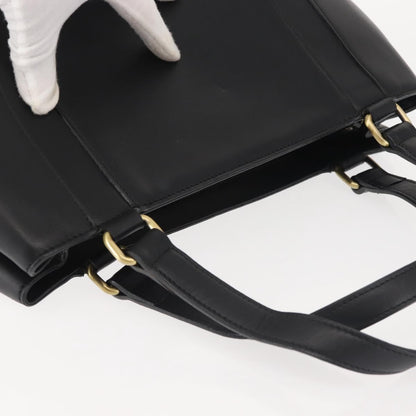 Burberry Vintage Tote Leather, BLACK, LEATHER, Tote bag