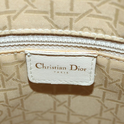 Christian Dior Vintage Lady Dior Bag Cannage, WHITE, LEATHER, Handbag