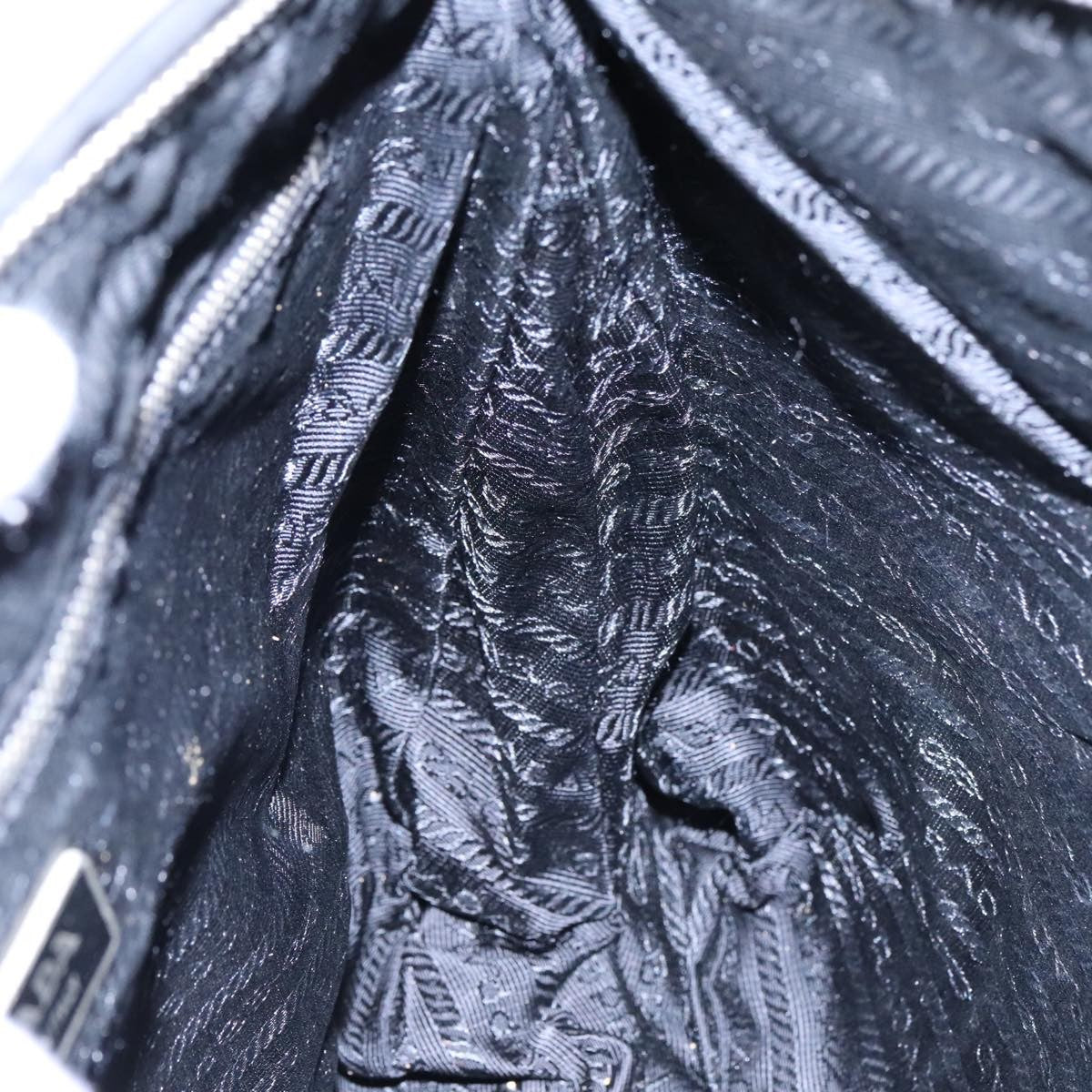 Prada Zip Messenger Bag Tessuto with Leather, BLACK, NYLON, Shoulder bag