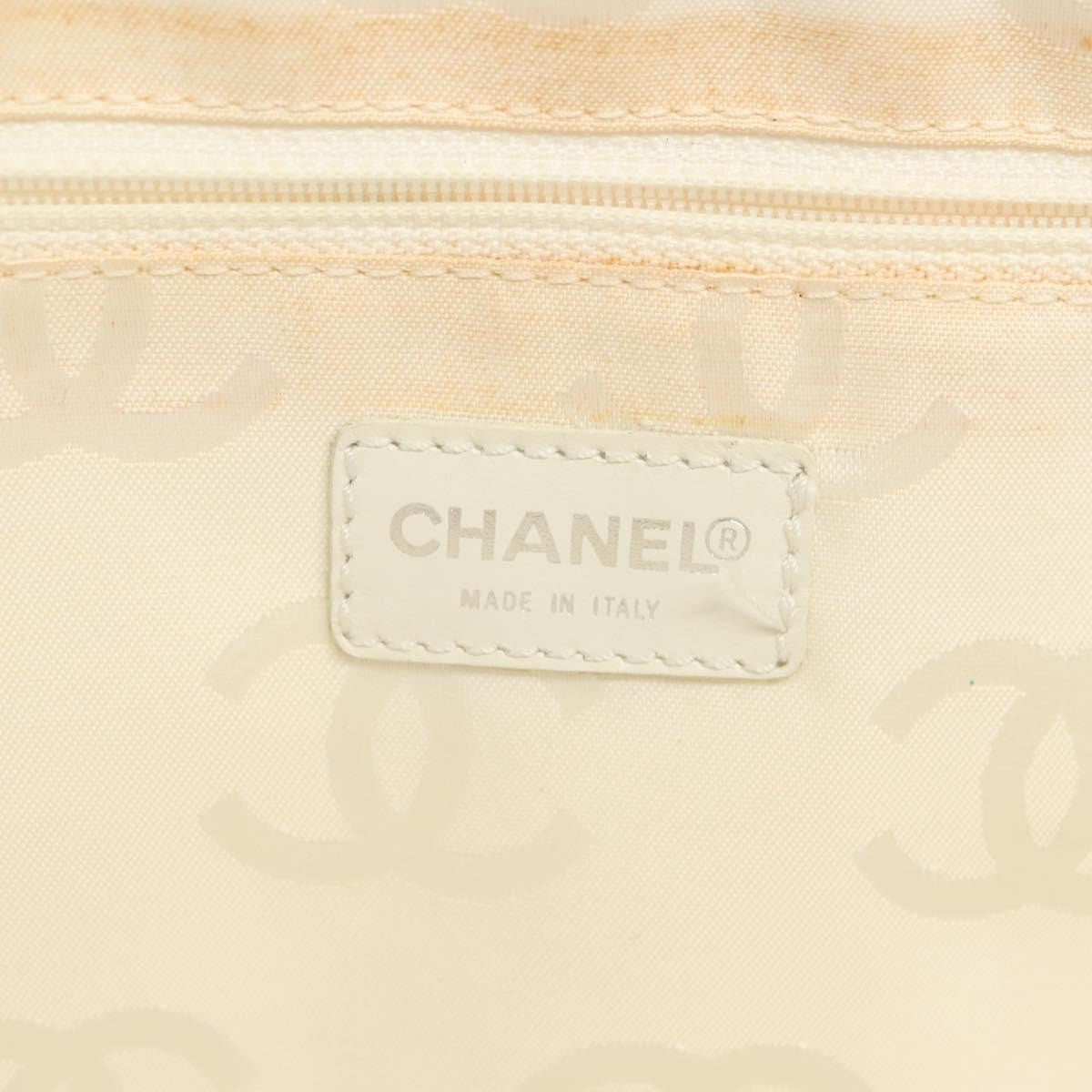 Chanel Cambon Canvas, WHITE, CANVAS, Handbag