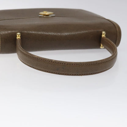 Gucci Vintage Handbag Leather, BROWN, LEATHER, Handbag