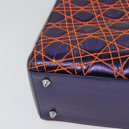 Christian Dior Lady Dior Bag Anselm Reyle Cannage Quilt Leather, PURPLE, LEATHER, Handbag
