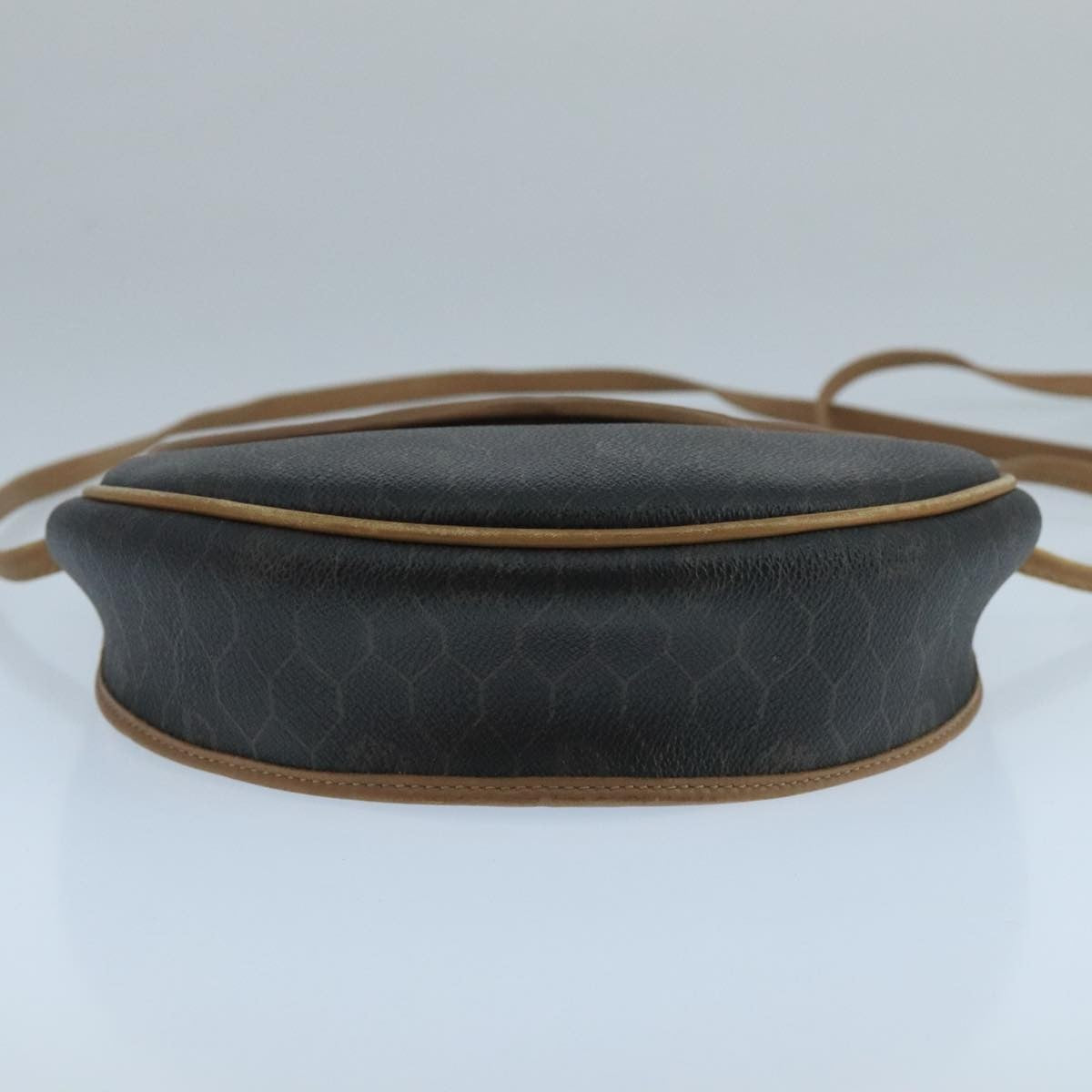 Christian Dior Vintage Honeycomb Flap Crossbody Bag Canvas and Leather, BLACK, CANVAS, Crossbody bag