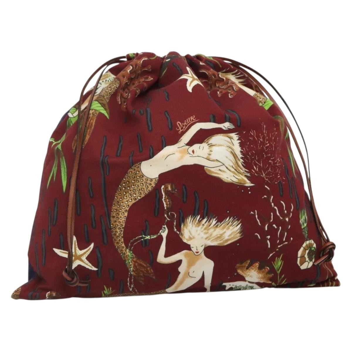 Loewe Paula Drawstring Pouch Printed Canvas, MULTICOLOUR, CANVAS, Handbag