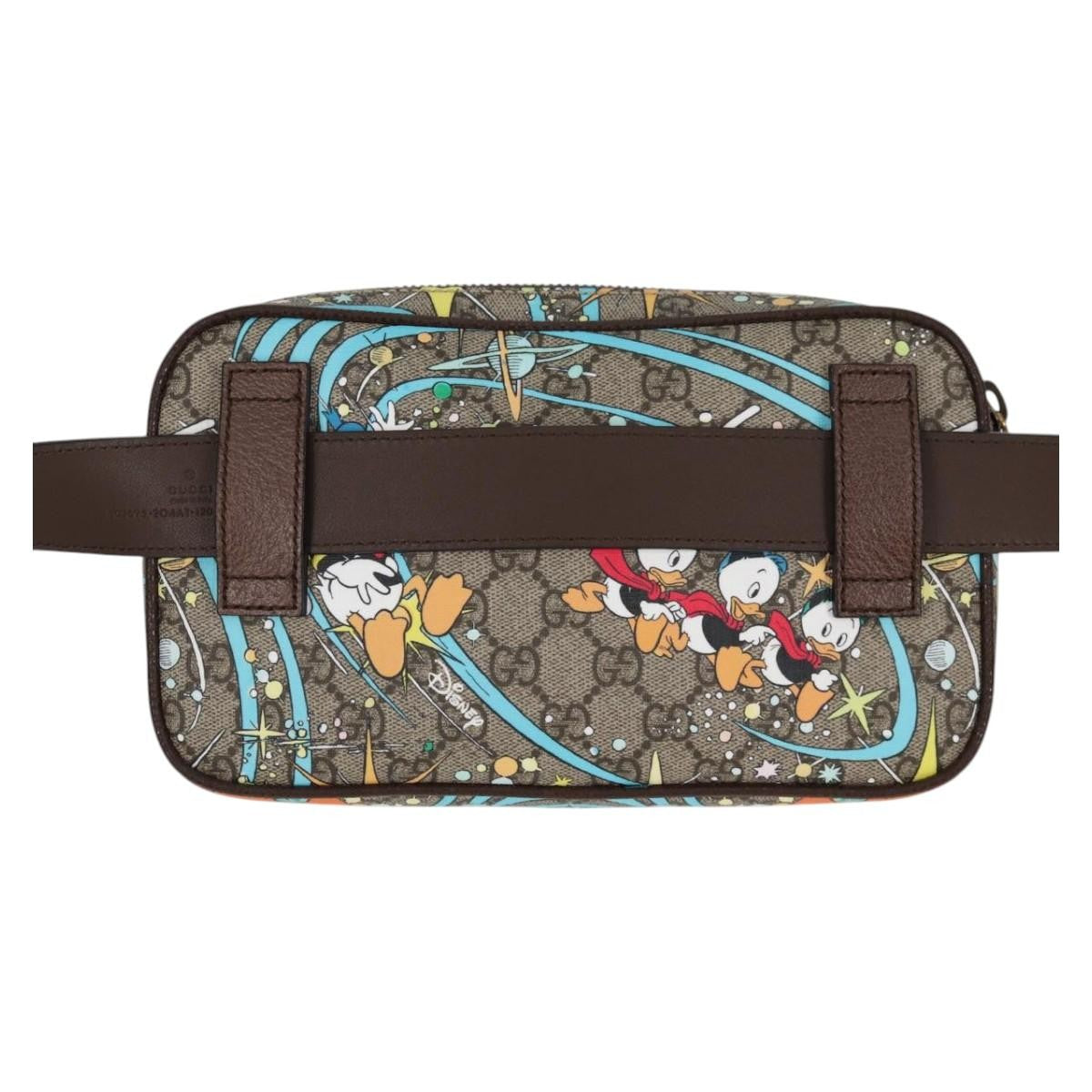 Gucci Disney Donald Duck Belt Bag Printed GG Coated Canvas, BEIGE, PVC, Shoulder bag