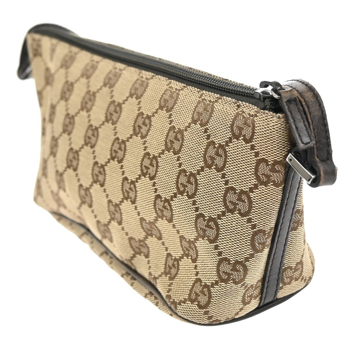 Gucci Vintage Boat Pochette GG Canvas, BROWN, CANVAS, Clutche & pouche