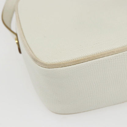 Salvatore Ferragamo Vala Shoulder Bag Leather, WHITE, LEATHER, Shoulder bag