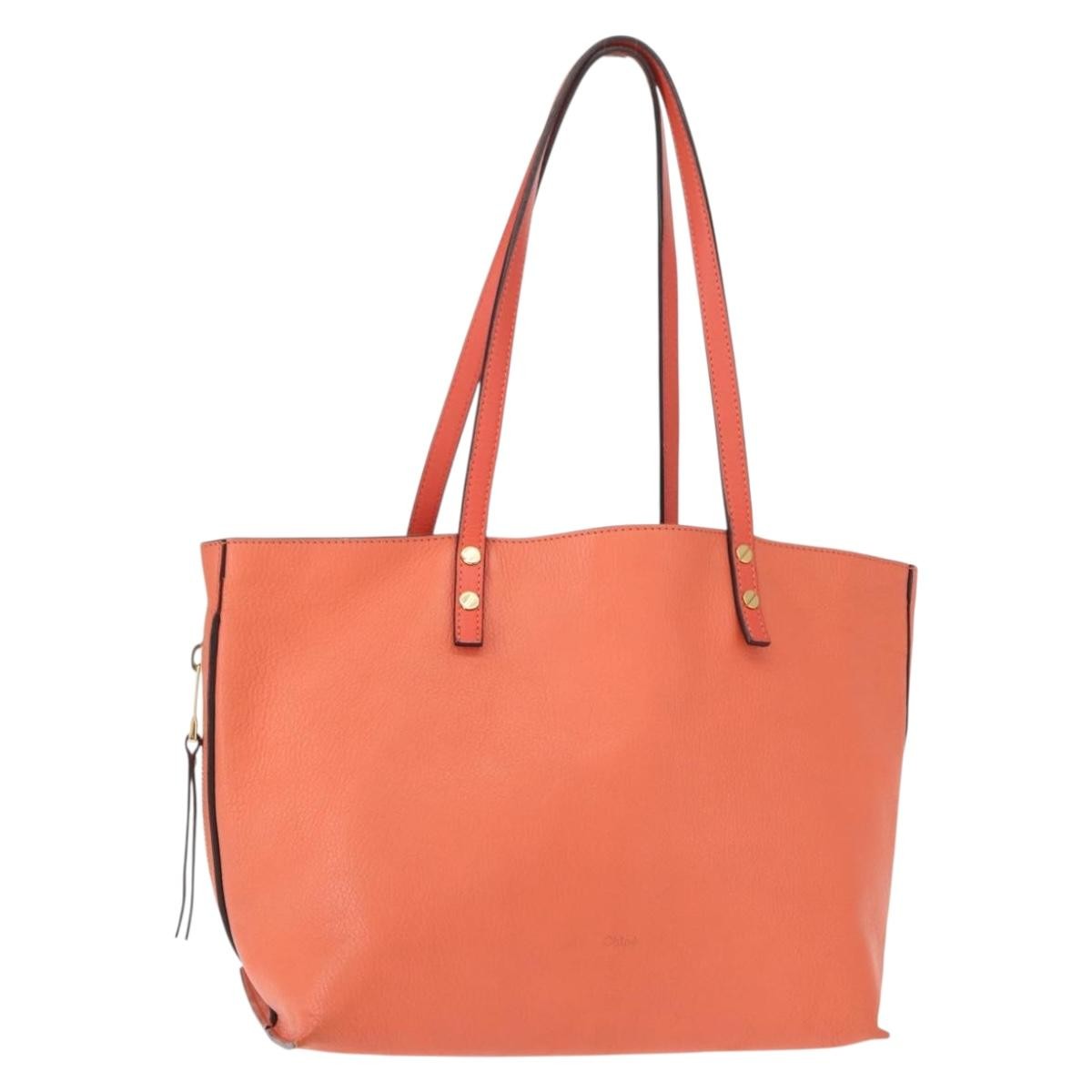 Chloe Dilan Tote Leather, PINK, LEATHER, Tote bag