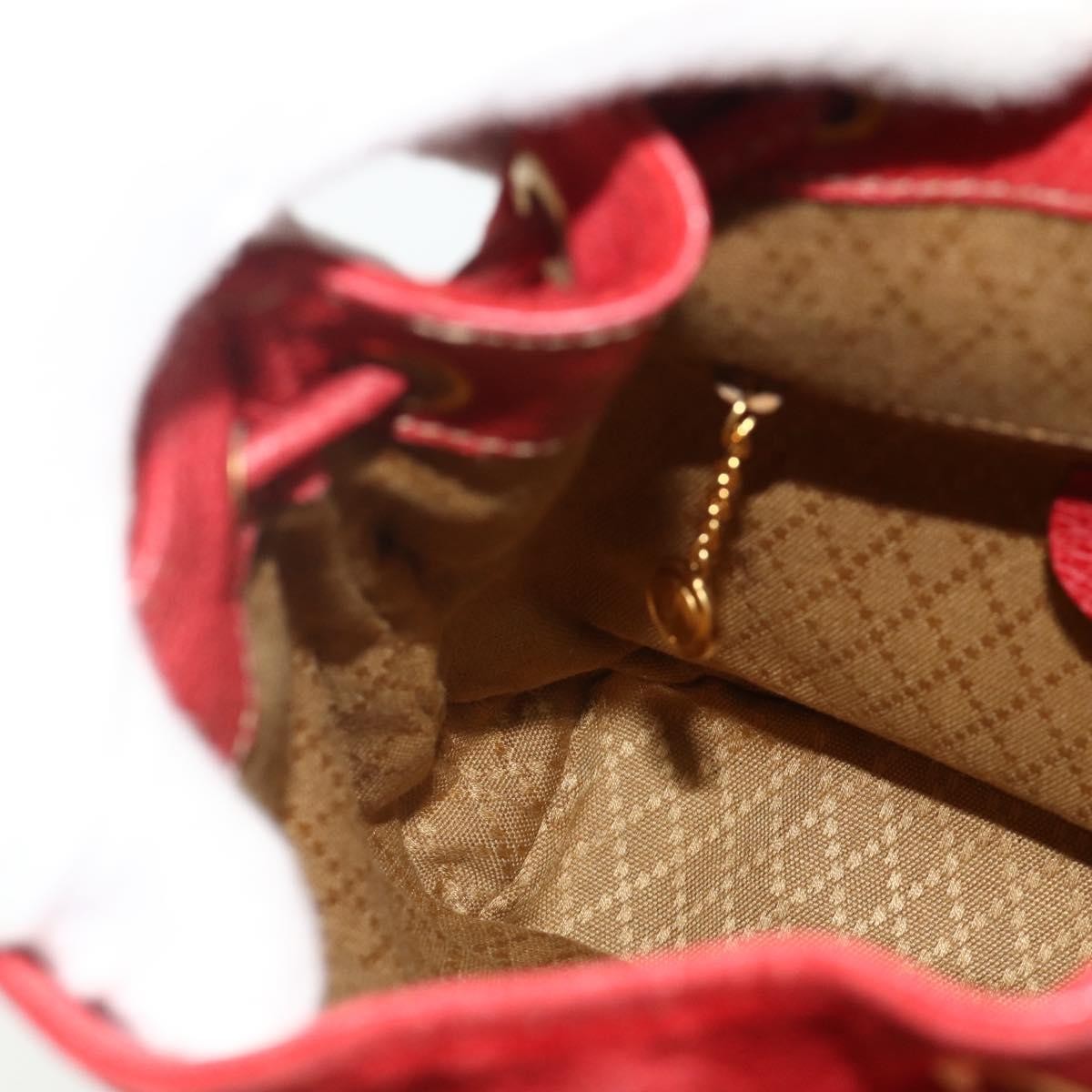 Gucci Gucci bamboo backpack daim, Red, Suede, Backpack