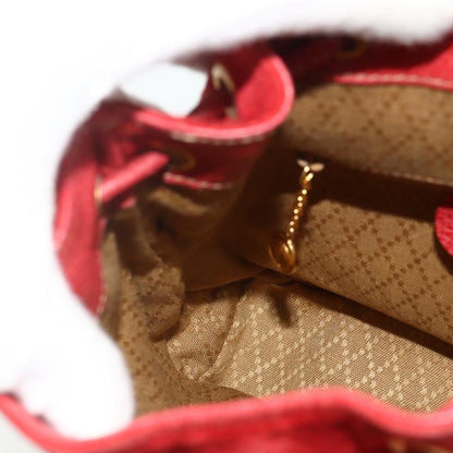 Gucci Gucci bamboo backpack daim, Red, Suede, Backpack
