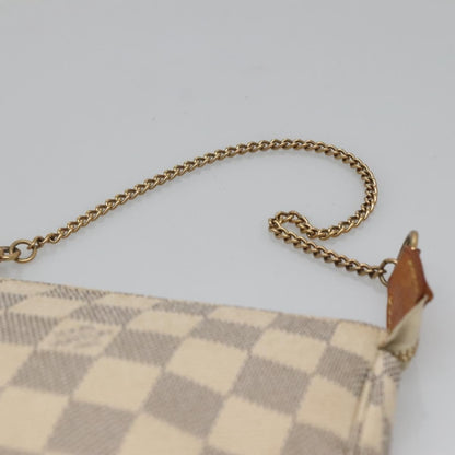 Louis Vuitton Pochette Accessoires Damier, WHITE, CANVAS, Clutche & pouche