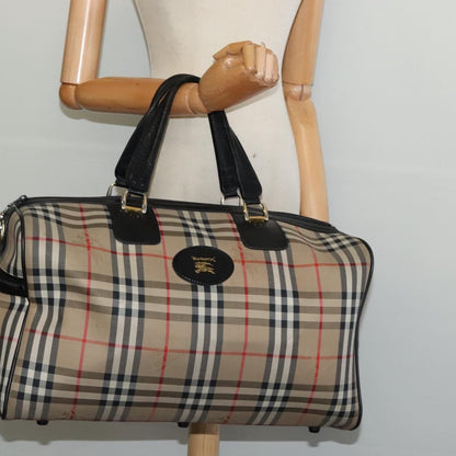 Burberry Nova check boston bag Canvas, BEIGE, CANVAS, Travel bag