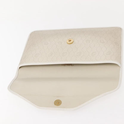 Christian Dior Vintage honeycomb clutch Canvas, WHITE, CANVAS, Clutche & pouche