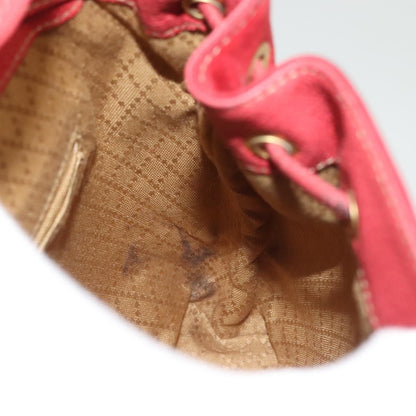 Gucci Vintage Bamboo Backpack Suede, RED, SUEDE, Backpack