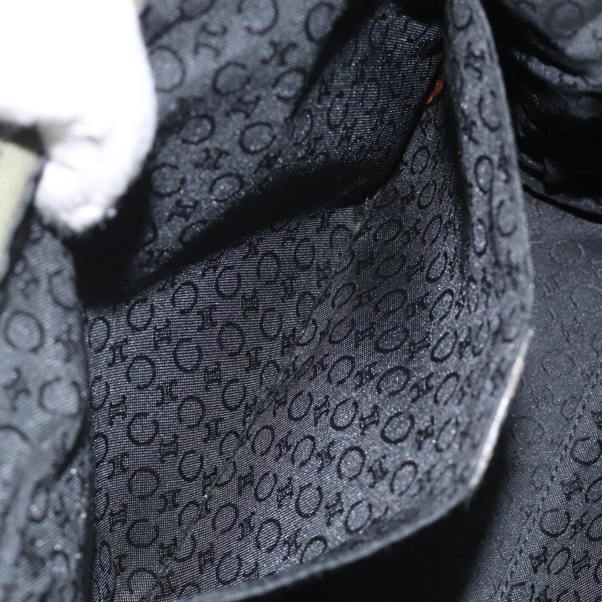 Celine C Macadam Pouch Canvas, BEIGE, CANVAS, Clutche & pouche