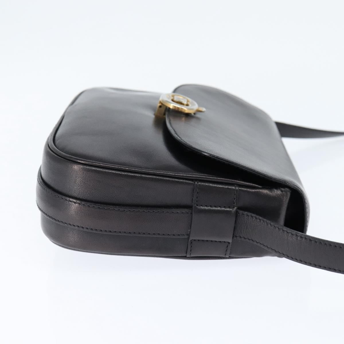 Celine Vintage Triomphe Shoulder Bag Leather, BROWN, LEATHER, Shoulder bag