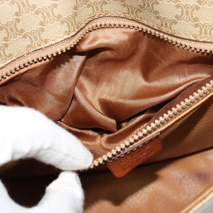 Celine Macadam Shoulder Bag PVC Leather, BEIGE, CANVAS, Shoulder bag