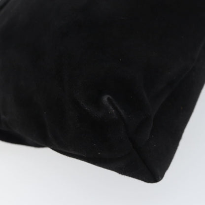 Salvatore Ferragamo Vala Shoulder Bag Suede, BLACK, SUEDE, Shoulder bag