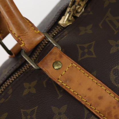 Louis Vuitton Keepall Bag Monogram Canvas, BROWN, CANVAS, Travel bag