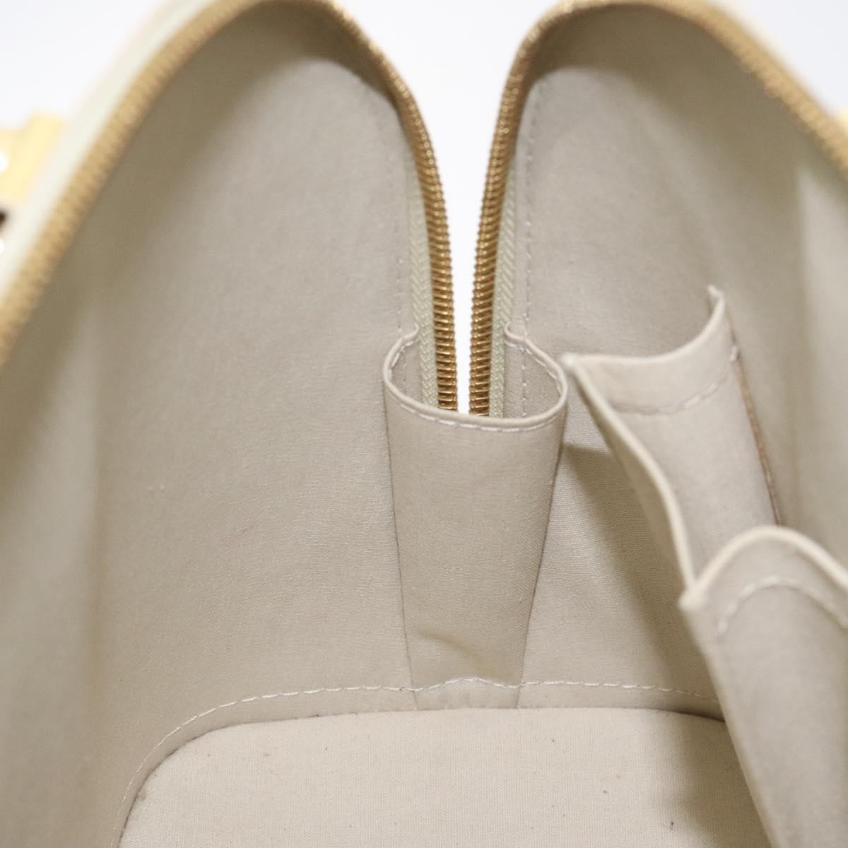 Louis Vuitton Alma Handbag Monogram Vernis, BEIGE, PATENT_LEATHER, Handbag