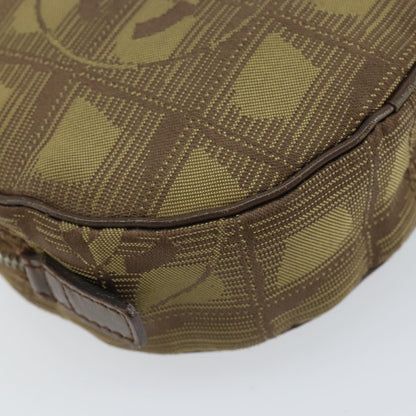 Chanel Travel Line Round Wristlet Nylon, BEIGE, NYLON, Clutche & pouche