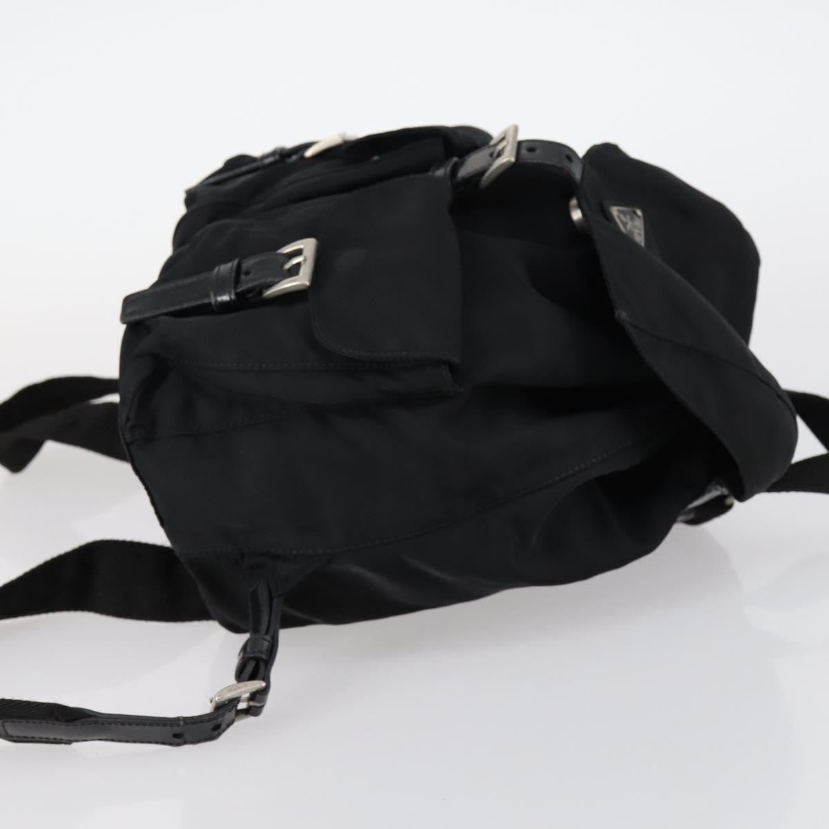 Prada Double Front Pocket Backpack Tessuto, BLACK, NYLON, Backpack