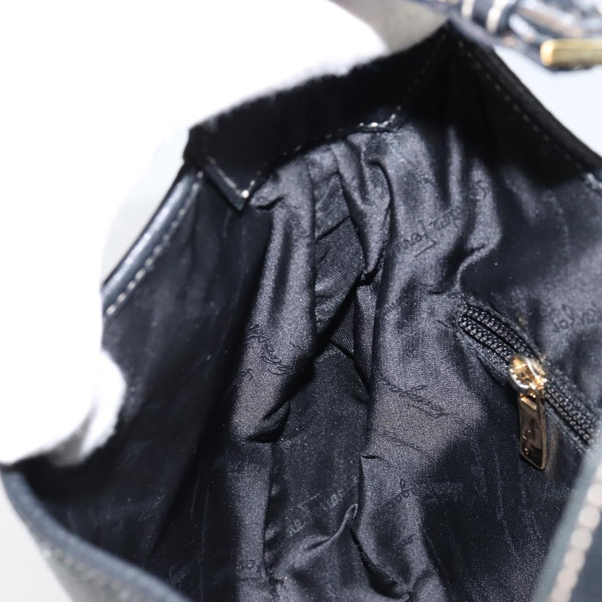 Salvatore Ferragamo Gancini Shoulder Bag Leather, BLACK, LEATHER, Shoulder bag