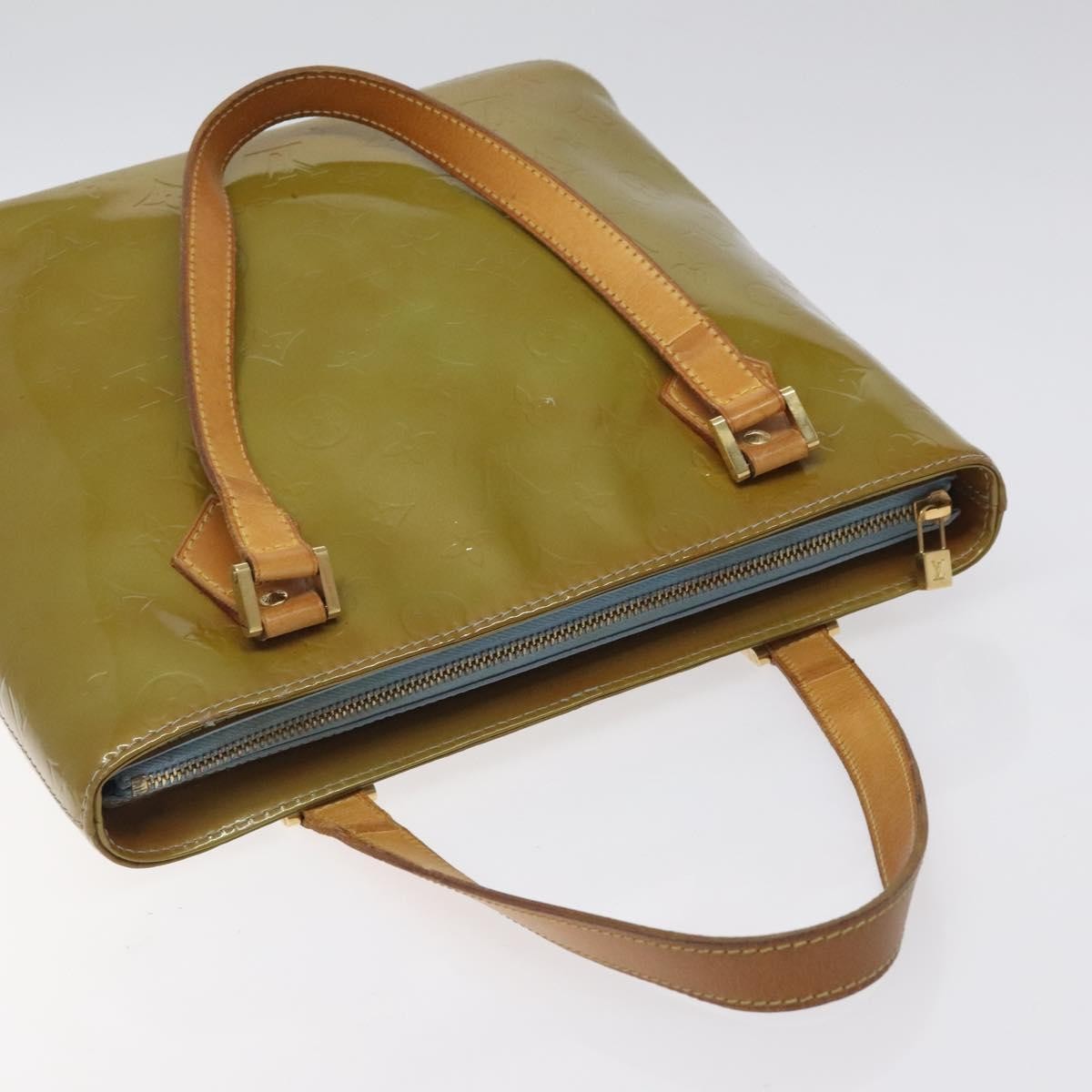 Louis Vuitton Houston Handbag Monogram Vernis, BLUE, PATENT_LEATHER, Handbag