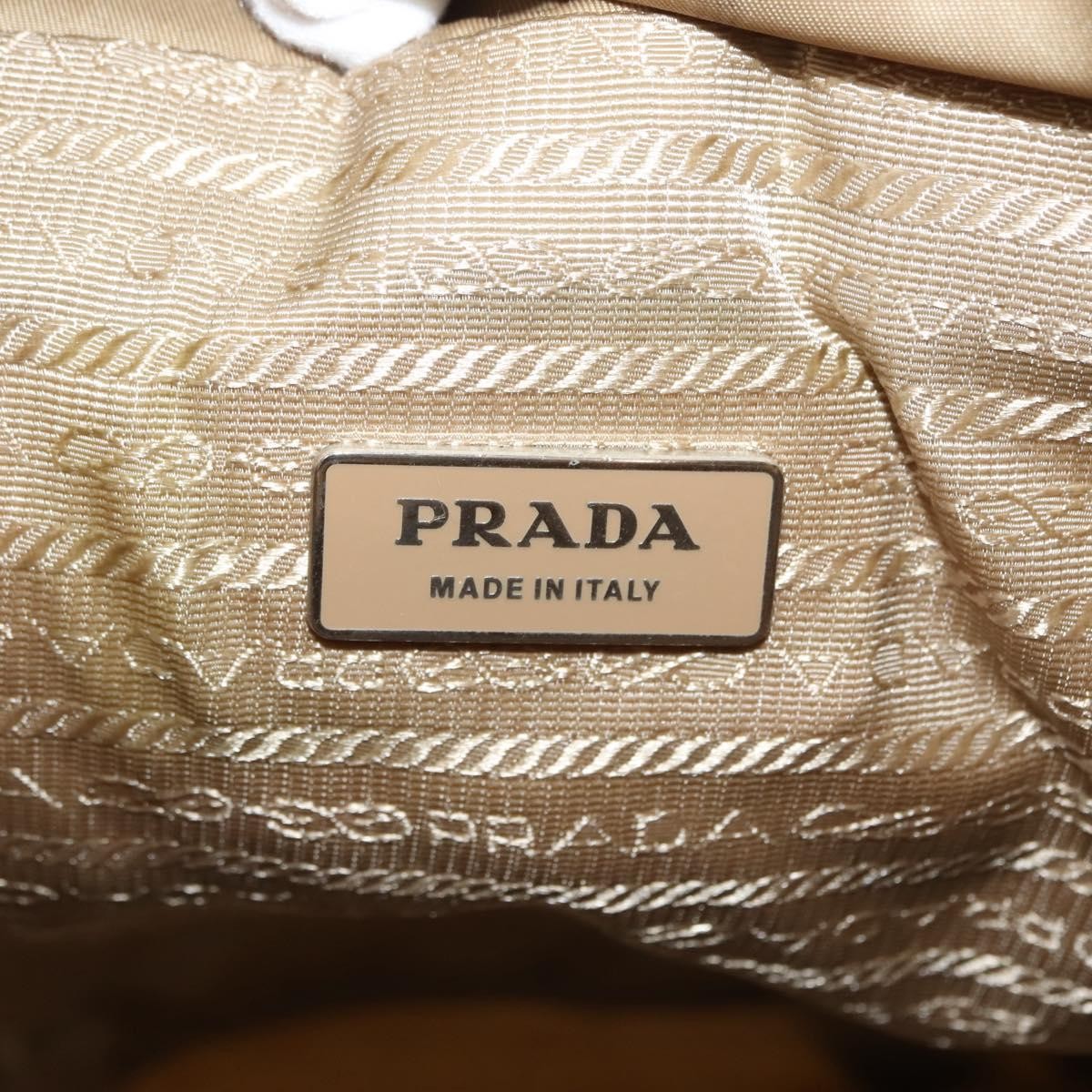 Prada Double Pocket Buckle Backpack Tessuto, BEIGE, NYLON, Backpack