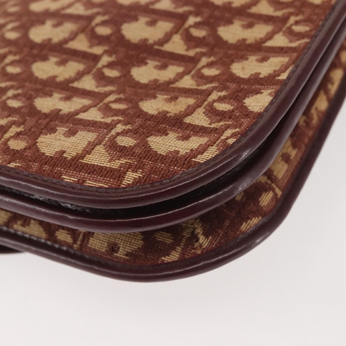 Christian Dior Vintage Trotter Flap Shoulder Bag Canvas, RED, CANVAS, Shoulder bag