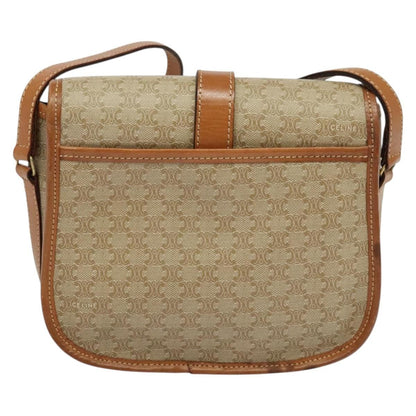 Celine Macadam Shoulder Bag PVC Leather, BEIGE, CANVAS, Shoulder bag