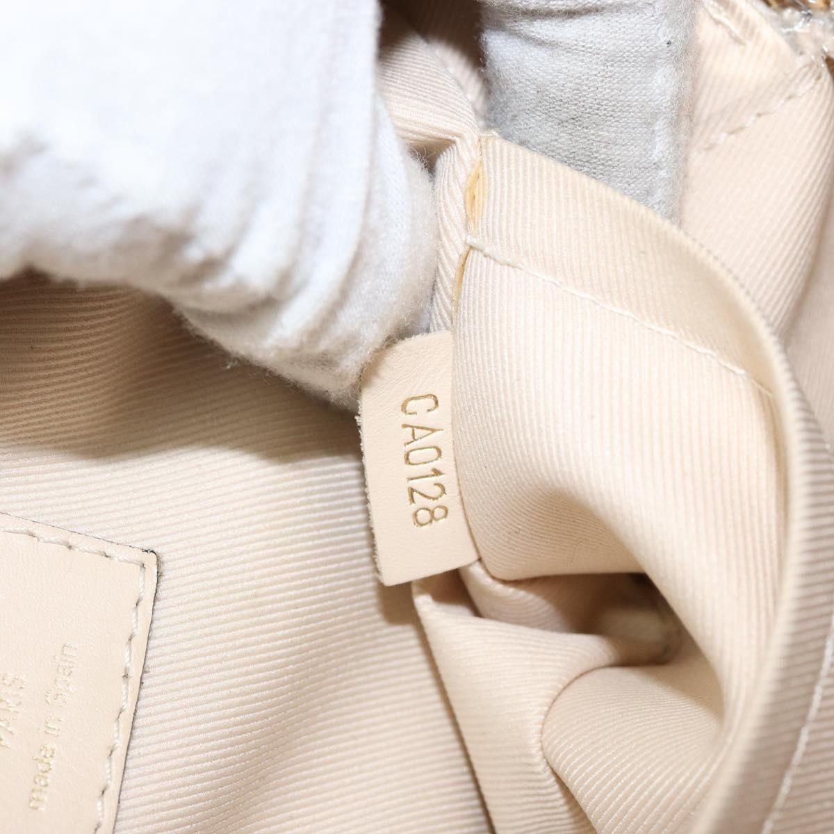 Louis Vuitton Saintonge Handbag Monogram Canvas with Leather, WHITE, CANVAS, Handbag