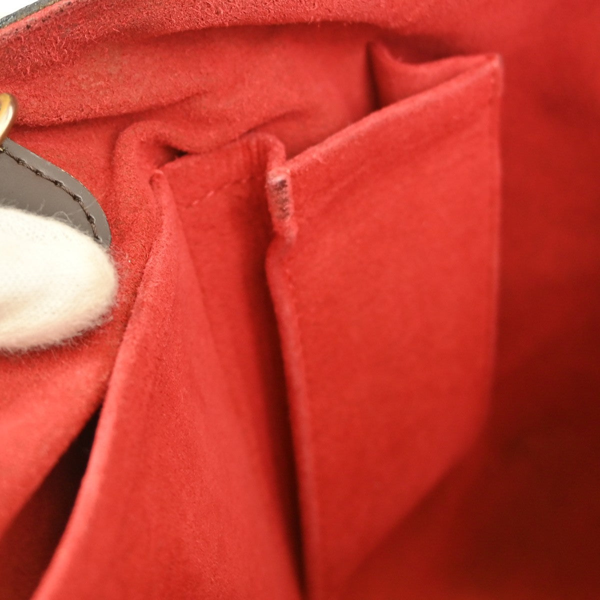 Louis Vuitton Hampstead Handbag Damier, BROWN, CANVAS, Tote bag