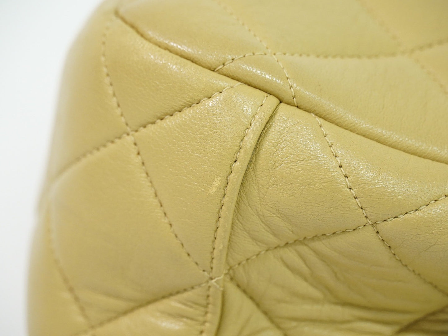 Chanel Vintage Tote Leather, BEIGE, LEATHER, Tote bag